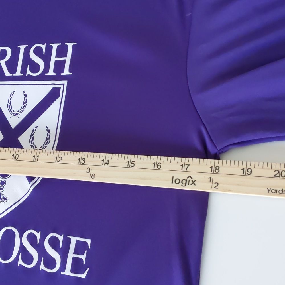 Womens Badger Sport Irish Lacrosse Dark Purple Long Sleeve Athletic Shirt Size S - Picture 2 of 6